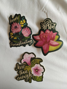 Floral Stickers | Set of 3