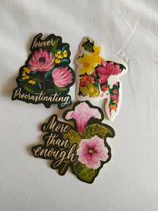 Floral Stickers | Set of 3