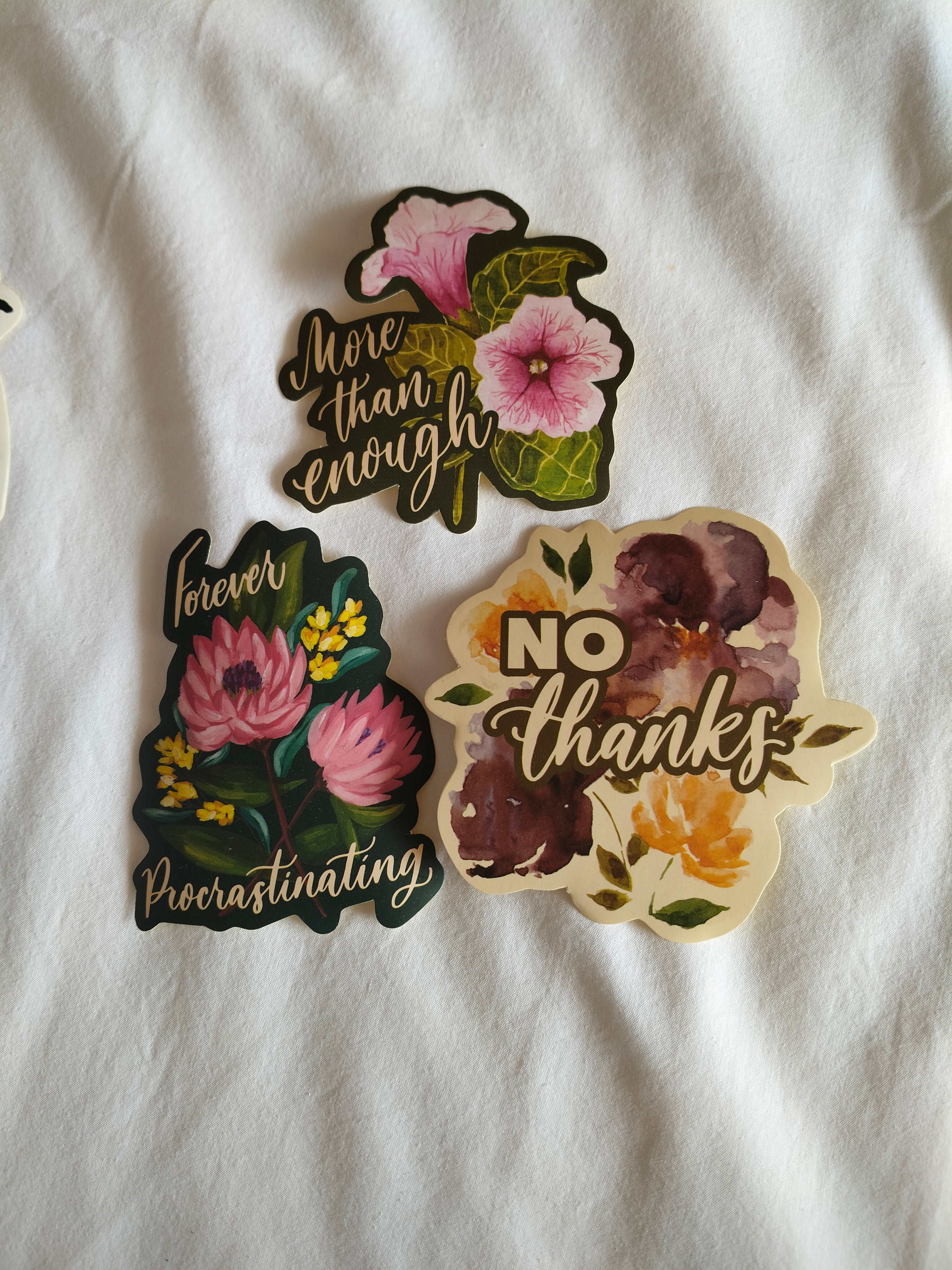 Floral Stickers | Set of 3