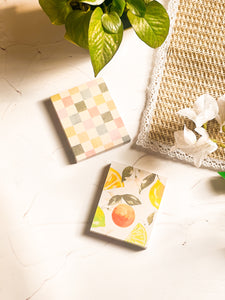 Citrus & Checkered Mini Notepad Set