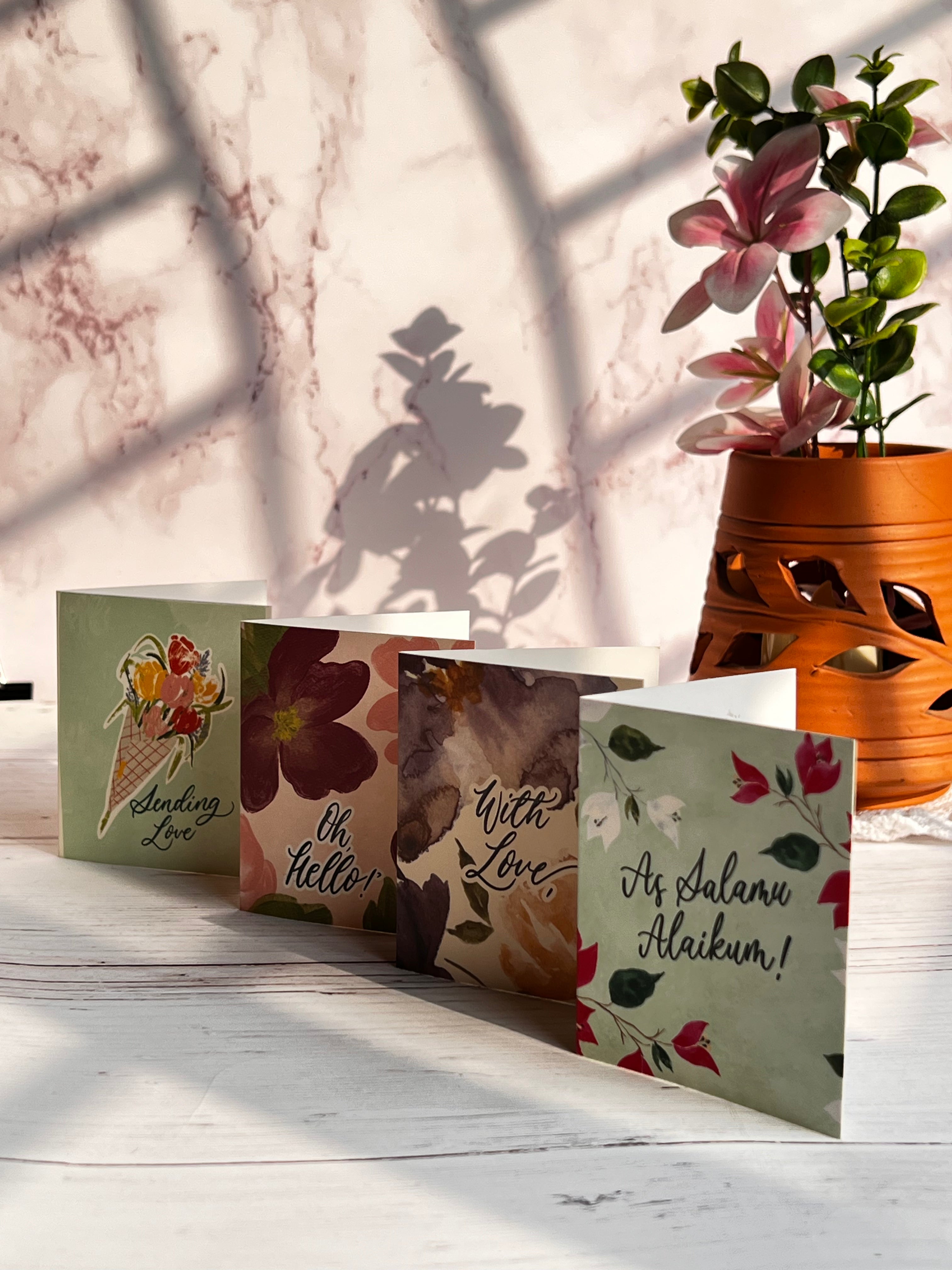 Mini Greeting Cards - Set of 4 Cards