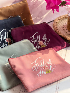 Full of Sh🌷t | Zippered Pouch with Wristlet