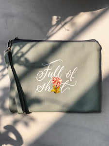 Full of Sh🌷t | Zippered Pouch with Wristlet