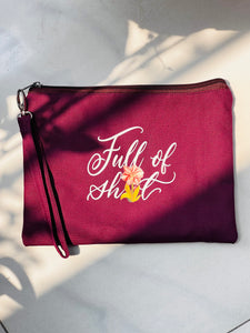 Full of Sh🌷t | Zippered Pouch with Wristlet