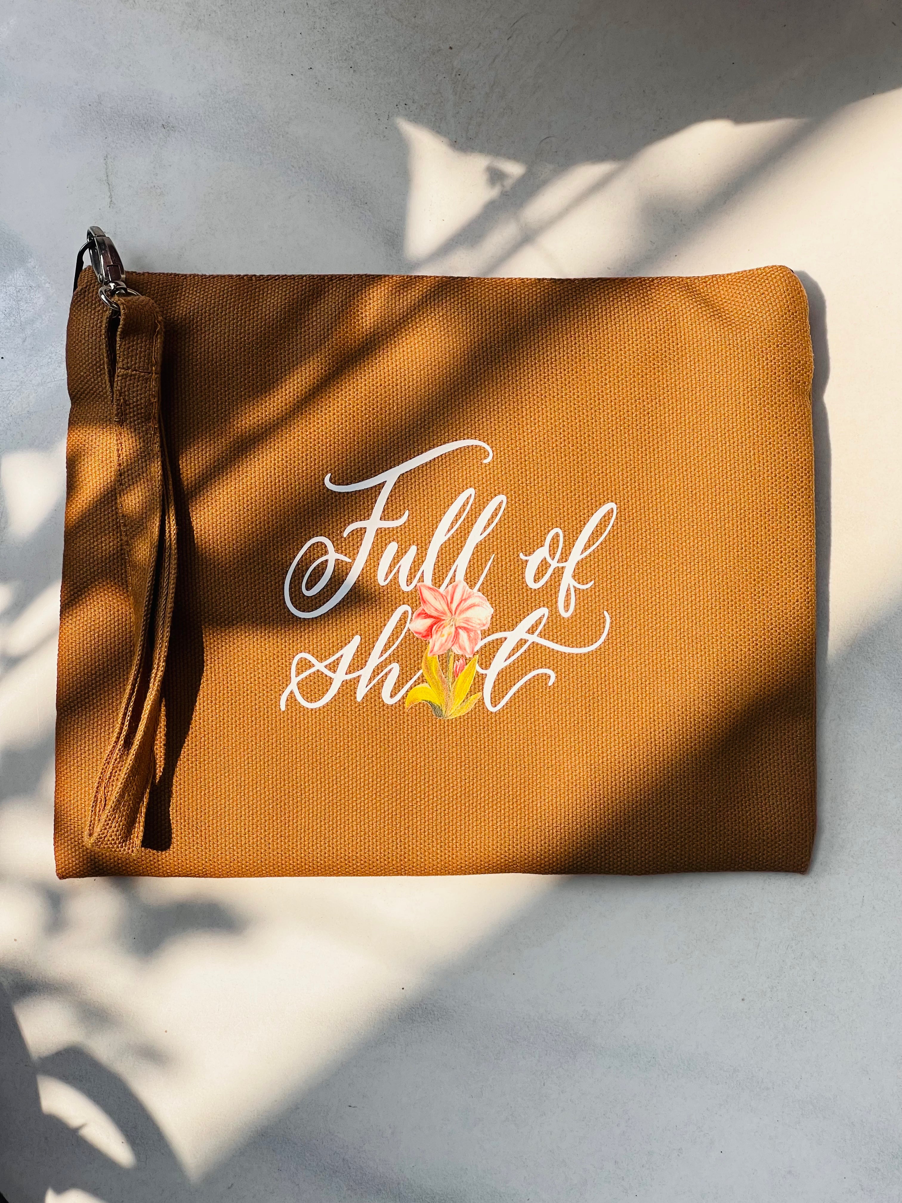 Full of Sh🌷t | Zippered Pouch with Wristlet