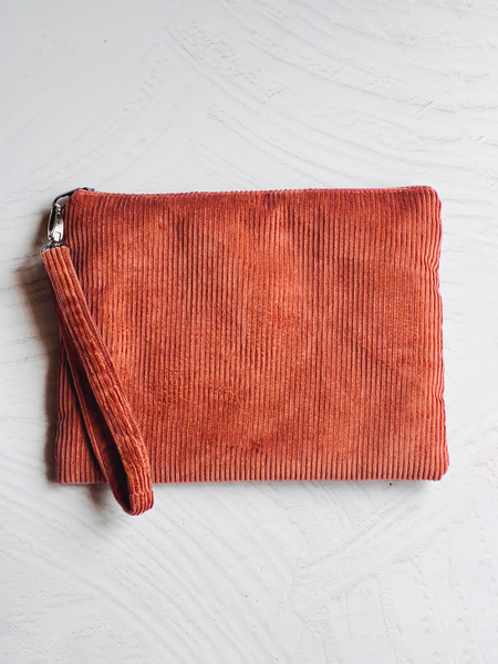 Corded Zippered Pouch with Wristlet