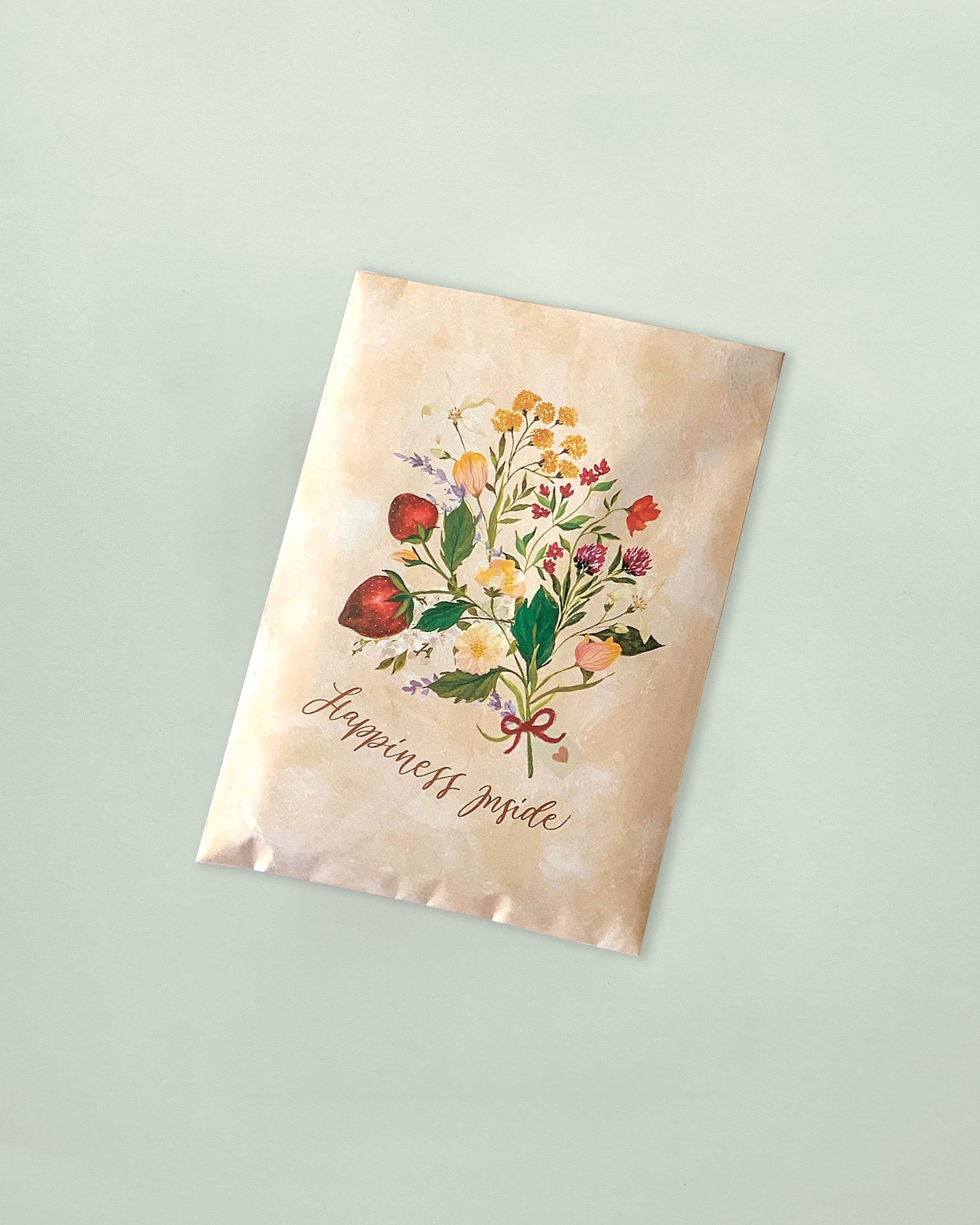 "Happiness Inside" - Decorative Envelope