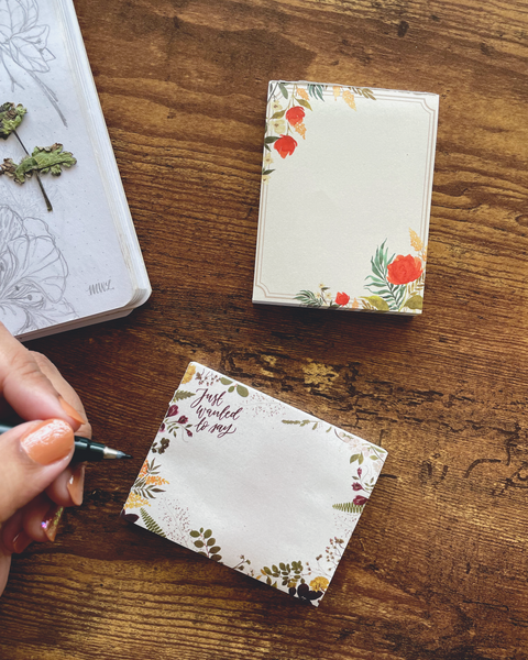 Floral Mini Notepad Set