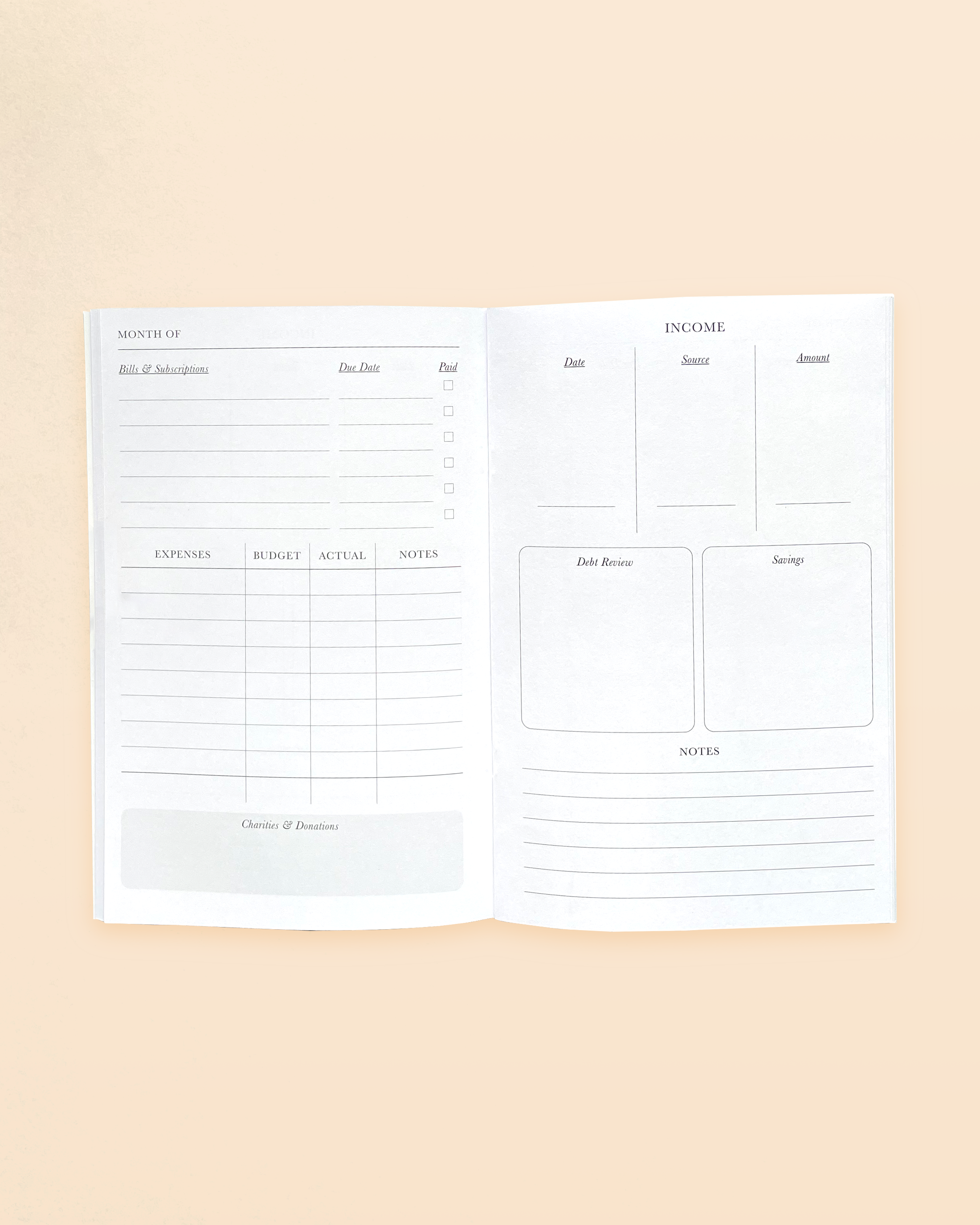 Budget Planner - Folio Insert