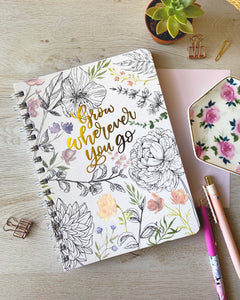 "Grow Wherever You Go" Segmented Journal - Oops Sale!