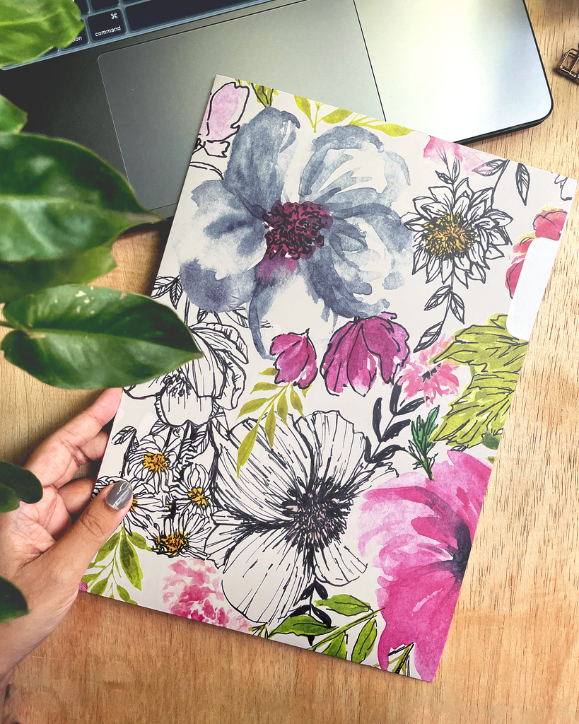 Pink Floral Paper File – Made With Love Paperies