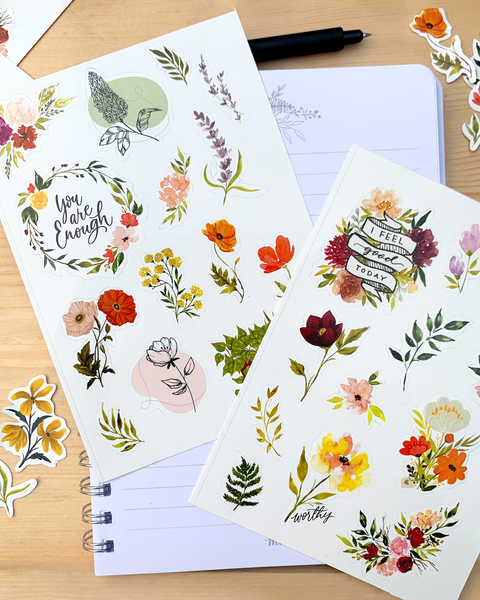 Floral Sticker Sheets